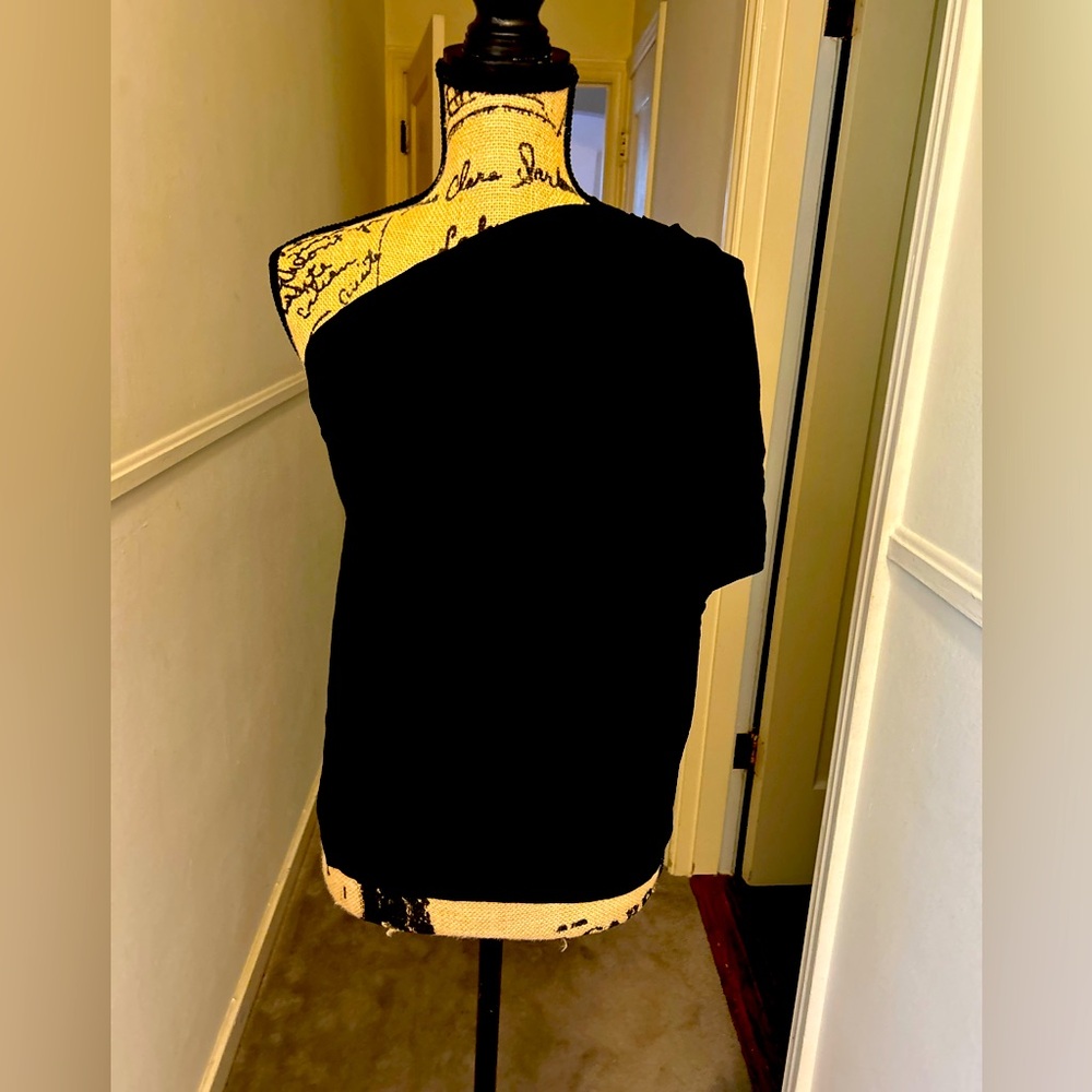 Vince Black One Shoulder Top - S